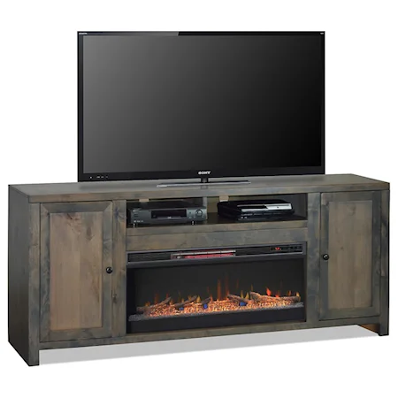 Rustic 84" Fireplace Console